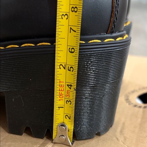 Dr. Martens Black Leather Platform Boots - Picture 8 of 12